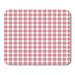 American Red White Windowpane Twill Plaid Check Checkered Madras Mousepad Mouse Pad Mouse Mat 9x10 inch