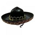 Dog Sombrero Hat Cat Mexican Hats Mini Straw with Multicolor TrimSombrero Party Hats for Small Pets/Puppy/Cat