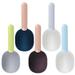 5pcs Convenient Pet Dog Cat Food Shovel Scoop Useful Feeder Tool Small Pet Dog Cat Supplies (Gray Green White Blue White Gray Blue Pink Coffee Pink Each 1PC)