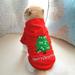 Shulemin Merry Christmas Pet Puppy Dog Clothes Tree Snowflake Coat Apparel Hoodie Costume Green S
