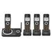 AT&T 4-Handset Expandable Cordless Phone with Unsurpassed Range Smart Call Blocker and Answering System CL82419 (Black)