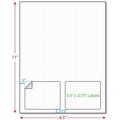 3-1/2 x 2-3/4 3.5 x 2.75 Integrated Laser Label Form Sheets 2 Up Labels Carton of 1000