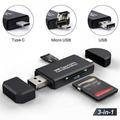 SD Card Reader USB 3.0 Type C OTG Memory Card Adapter Portable TF SD Micro SD SDXC SDHC MMC RS-MMC Micro SDXC Micro SDHC UHS-I for MacOS Windows Linux PC Laptop Smartphone