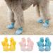 SPRING PARK 4Pcs Dog Boots Warm Waterproof Shoes for Dogs Rugged Silicone Anti-Slip Sole Rain Boots Footwear Shoes