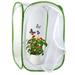 Insect and Butterfly Habitat Cage Terrarium Pop-up 15.7 X 15.7 X 23.5 Inches-White With Green