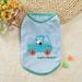 Shulemin Dog Shirt Soft Touch All Match Ice-silk Printed Pet Vest Puppy Supplies Sky Blue XS