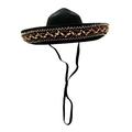 Prettyui Pet Cat Dog Mexican Style Hat Head Set Brown Lace Sun Straw Hat