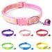 Walbest Pentagram & Reflective Cat Collar with Bell Basic Dog Cat Collar Buckle Adjustable Polyester Cat Dog Collar or Seatbelts