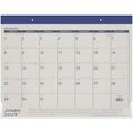 AT-A-GLANCE-1PK Fashion Color Desk Pad 22 X 17 Stone/Blue Sheets Blue Binding Clear Corners 12-Month (Jan To De