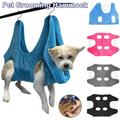 SHCKE Dog Grooming Sling Hammock for Small Medium Dogs Relaxation Restraint Cat Grooming Sling Bag for Grooming Trimming Nail & Pets Bathing with 2 Hooks