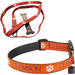 Brand New Clemson Small Pet Dog Collar(1 Inch Wide 8-14 Inch Long) and Small Leash(5/8 Inch Wide 6 Feet Long) Bundle Official Tigers Logo/ Orange Color