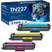 MICOTONER 3-Pack Compatible Toner Cartridge for Brother TN-227C TN-227 MFC-L3710CW MFC-L3770CDW MFC-L3750CDW HL-L3210CW HL-L3230CDW HL-L3290CDW Printer (Cyan Magenta Yellow)