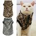 XWQ Puppy Coat Leopard Print Keep Warm Plush Pet Dog Vest Clothing Pet Clothes