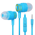 UrbanX R2 Wired in-Ear Headphones with Mic For ZTE Blade A3 (2019) with Tangle-Free Cord Noise Isolating Earphones Deep Bass In Ear Bud Silicone Tips