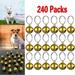 24/120/240 Sets Cat Bells for Cat Dog Collar Strong Pendant Pet Cat Dog Accessories Pendants Gold