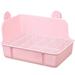 POPETPOP Small Pet Toilet Lightweight Plastic Small Animal Potty Portable Pet Pan for Hamster Pig Rabbit (Pink)