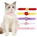 Walbest Cat Collar Adjustable Handmade Knited Circle Collar Flowers Cute Pet Bandana for Small and Medium Cats Kittens Puppies(M Purple)