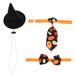 1 Set of Pet Halloween Costume Decorative Dog Necktie Party Puppy Witch Hat