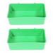 NUOLUX 2pcs Parrot Bathing Tub Brid Washing Box Pet Bird Bathtub Supply (Green)