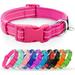 azuza Reflective Dog Collar Super Soft Neoprene Padded Dog Collars with ID Tag Ring for Small Medium Large Dogs