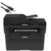 Brother MFC-L2750DWB All-in-One Wireless Monochrome Laser Printer for Office - 4-in-1 Print Copy Scan Fax - 2.7 Touchscreen LCD Auto Duplex Printing 36 ppm 50-Sheet ADFï¼Œ4 Feet USB Printer Cable