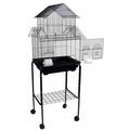 Ymlgroup 5844 3 by 8 Bar Spacing Pagoda Small Bird Cage with Stand - 18 x14 in Black