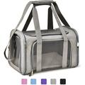 Pet Travel Carrier Bag Portable Pet Bag - Folding Fabric Pet Carrier Travel Carrier Bag for Dogs or Cats Pet Cage with Locking Safety Zippers Foldable Bowl Airline Approved