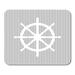 LADDKE Gray Ship Wheel Sign White on Grayish Striped Optical Mousepad Mouse Pad Mouse Mat 9x10 inch