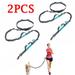 2PCS Durable Elastic Padded Double Handle Dog Leash for Small Medium Large Dogs Running Walking Hiking