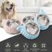 Baywell Pet Feeder Bowl Duble Bowl Kitten Food Water Feefer Stainless Steel Small Dogs Cats Drinking Dish for Pet Supplies Feeding Bowls