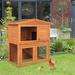 UBesGoo 40 A-Frame Wooden Rabbit Hutch Small Animal House Pet Cage Chicken Coop