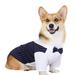 Puppy Suit Bow Tie Costume Wedding Shirt Formal Tuxedo with Black Tie Dog Prince Wedding Bow Tie Suit Pet Dog Tuxedo Bow Tie Clothes Wedding Suit Puppy Costumes Apparel Pet Suit Bow Tie Costume