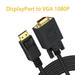 2-Pack DisplayPort to VGA Cable 6ft CableCreation DP to VGA 1080P Full HD Display Port Male to VGA Male Monitor Converter for PC Laptop Monitor Projector HDTV Video Card