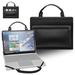 Asus ZenBook Flip 15 Laptop Sleeve Leather Laptop Case for Asus ZenBook Flip 15with Accessories Bag Handle (Black)