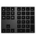 Anself Wireless Numeric Keyboard Aluminium 34 Key BT Keyboard Built-in Rechargeable Battery Keypad for Windows/iOS/Android (Silver)