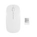 Tomshoo 2.4G Wireless Mouse Portable Ultra-thin Mute Mouse 4 Keys Wireless Optical Mouse 1600DPI for Desktop Computer Laptop White