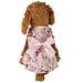 Dog Dress Pet Skirt Doggie Apparel Puppy Bowtie Dresses for Small Girl Dogs and Cats Puppy Kitten Summer Cute Floral Dress Sundress Princess Dress for Prom Birthday Party Wedding Formal Occasion Pink