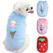 Walbest Puppy Clothes for Dogs Boy Girl Winter Warm Sweaters Strawberry Ice Cream Decoration Vest Flannel Pet Costume Cut Soft Pet Apparel for Puppy Kitten Pig Rabbit Ferret