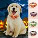 Opolski Halloween Pet Costume Collar Quick Release Adjustable Safety Buckle Halloween Dog Collar Puppy Necklace with Pumpkin Bell Bowknot for Party