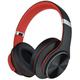 DOQAUS Bluetooth Headphones Over Ear On Ear Headphones Wireless with Mic Hi-Fi Deep Bass Headphone Headset Black-Red