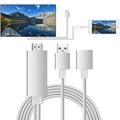 Phone to HDMI Cable Mirroring Phone Screen to TV/Projector/Monitor Adapter Cable 1080P Digital AV Adapter 3 in 1 Lighting/Micro USB/Type-C to HDMI Cable for iOS Android