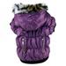 Wisremt Pets Doggy Puppy Warm Winter Coat Zipper Fold Hoodies Jackets Dog Costume Pet Cat Apparel dog clothes Purple