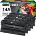 Cool Toner Compatible Toner Replacement for HP CF214A 14A Laserjet Enterprise 700 M712 M725 Printers (Black 4-Pack)