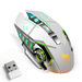 Rechargeable Wireless Bluetooth Mouse Multi-Device (Tri-Mode:BT 5.0/4.0+2.4Ghz) with 3 DPI Options Ergonomic Optical Portable Silent Mouse for MediaPad T1 7.0 Plus White Green