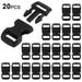 Lixada 20 PCS Contoured Side Release Buckles for Paracord Bracelet Pet Collar Backpack