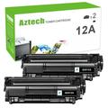 AAZTECH Compatible Toner Cartridge Replacement for HP 12A Q2612A Printer Ink (Black 2-Pack)