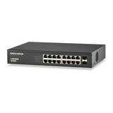 Signamax Connectivty C-100 16 Port Gigabit PoE Plus 2 SFP Ethernet Switch