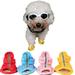 Manunclaims 4Pcs Casual Anti-Slip Small Dog Shoes Cute Pet Shoes Shoe Spring Summer Breathable Soft Mesh Sandals Candy Colors Rubber Sole Dog Sandals Shoes for Outdoor