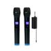 Multifunctional Dual Channel Wireless Microphone Cordless Handheld Mic LCD Display Professional Microphone Set