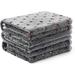 1 Pack 3 Blankets Super Soft Cute Dot Pattern Pet Blanket Flannel Throw for Dog Puppy Cat Dot Grey Medium